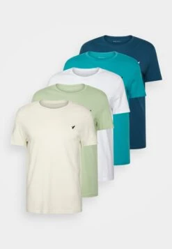 Pier One 5 Pack - Camiseta Básica - White/Blue/Stone -Pier One Tienda 00fec76a23194020b0f0894c5c8fb3e1