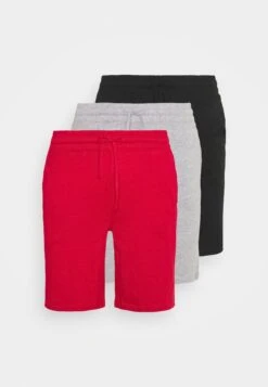 Pier One 3 Pack - Pantalón De Pijama - Black/Mottled Dark Grey/Red -Pier One Tienda 1018d5571e7c4e20970232840d5a3d54