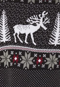 Pier One Wintery Christmas Jumper- Jersey De Punto - Black -Pier One Tienda 19b4f5f8cc11462394392012199e9096