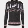Pier One Wintery Christmas Jumper- Jersey De Punto - Black