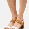Pier One Leather- Sandalias - White/Cognac -Pier One Tienda 28929a0e66ab46c2916bf7ad710a7eaf