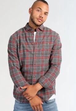 Pier One Camisa - Grey/Coral