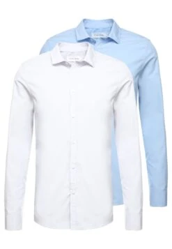 Pier One 2 Pack - Camisa Elegante - White/Light Blue -Pier One Tienda 4b52fa03446946f6b2cc1994aeb765da