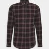 Pier One Camisa - Mottled Dark Grey / Bordeaux -Pier One Tienda 4f9ac067f5604d39acaa83e7a840259c