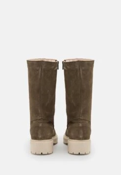 Pier One Leather Winter Boot - Botas - Khaki -Pier One Tienda 60e648fddcec4a66a5792e11ab31f968