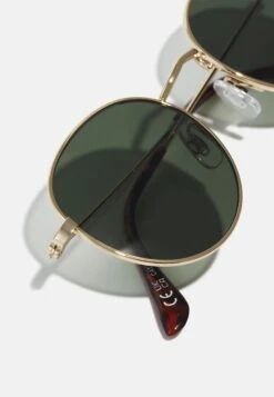 Pier One Unisex - Gafas De Sol - Gold-Coloured/Green -Pier One Tienda 757cc522f0d64d40943756228eeb0e2f