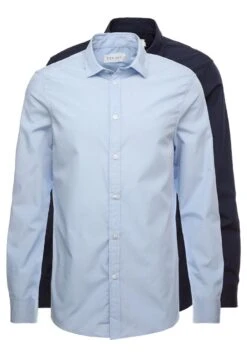 Pier One 2 Pack - Camisa Elegante - Light Blue/Dark Blue -Pier One Tienda 813ad76744ab42bcb5aac84160d3aeb6