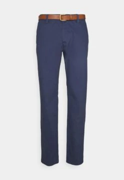 Pier One Belted - Pantalones Chinos - Dark Blue -Pier One Tienda 83b11f5b22054838bfdec3cfe2b56871