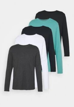 Pier One 5 Pack - Camiseta De Manga Larga - Dark Blue/Turquoise/White -Pier One Tienda 852b1adeb3684c1fb9aafb1a1a50eb45