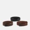 Pier One 3 Pack Unisex - Cinturón - Black/Brown /Cognac -Pier One Tienda 88ed98c354f84bff9b43540293b418f9