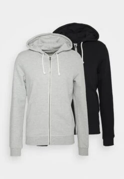 Pier One 2 Pack - Sudadera Con Cremallera - Black/Mottled Light Grey -Pier One Tienda 96d9cf5cbbb34311a60124bf9c8100fc