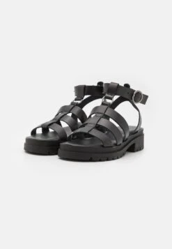 Pier One Leather - Sandalias - Black 10 Pier One Leather - Sandalias - Black -Pier One Tienda 9940dd3dc76040c58d759df133f06e59