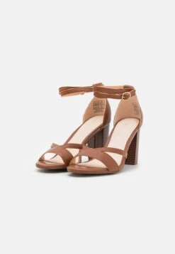 Pier One Leather - Sandalias De Tacón - Cognac -Pier One Tienda 9e82db66f2564588b21964fb5ff4fc0e