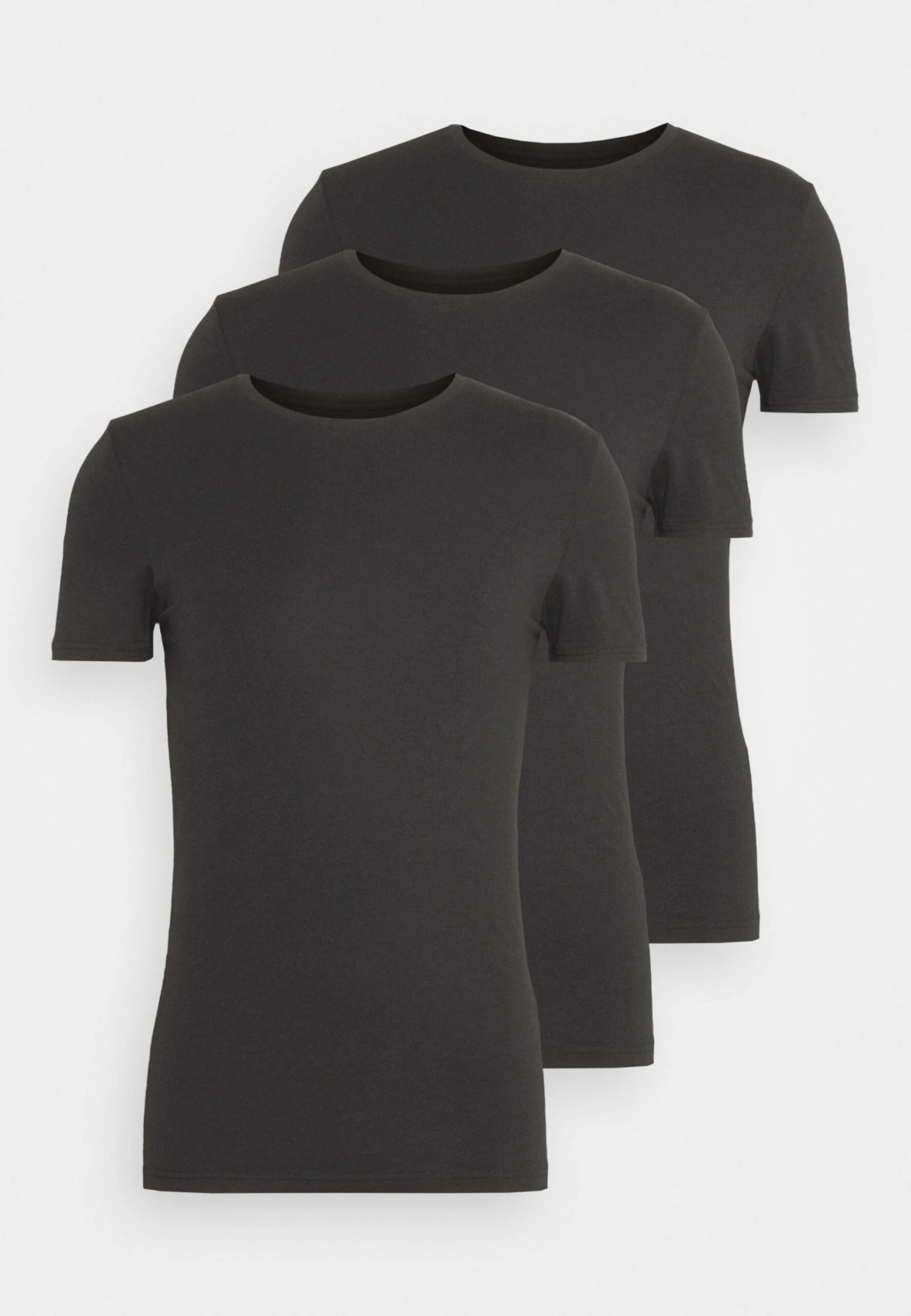 Pier One 3 Pack Muscle Fit- Camiseta Básica - Black 6 Pier One 3 Pack Muscle Fit- Camiseta Básica - Black - Imagen 4