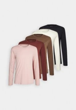 Pier One 5 Pack - Camiseta De Manga Larga - Off-White/Mauve/Brown -Pier One Tienda b8e45d0b40634cbaac3eb14e9c373a5b