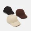Pier One Unisex 3 Pack - Gorra - Black/Dark Brown/Beige -Pier One Tienda c2733f675ca44ebd8c1145369473dacc
