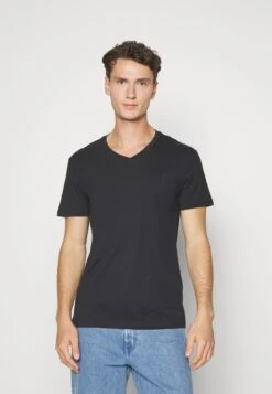 Pier One V Neck Bird Tonal 3 Pack - Camiseta Básica - Light Brown/White/Dark Blue -Pier One Tienda e08d0778ecd941aa94fa4e322df34f7c