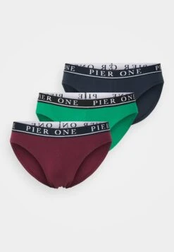 Pier One Branded Waistband Briefs 3 Pack - Braguitas - Dark Blue /Green/Bordeaux -Pier One Tienda e4133ac12af345d2ba6dfa134f8b50cd
