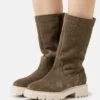 Pier One Leather Winter Boot - Botas - Khaki -Pier One Tienda f1e1084164b44c56bf7ad90acb69a5a2