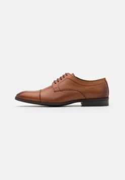Pier One Leather - Zapatos Con Cordones - Cognac